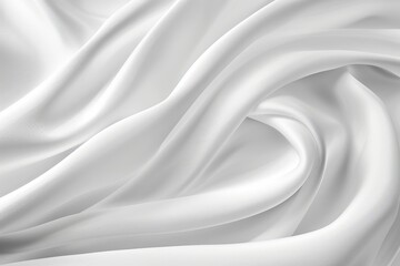 Obraz premium White silk fabric texture background, luxurious satin cloth texture, soft waves of elegant material.