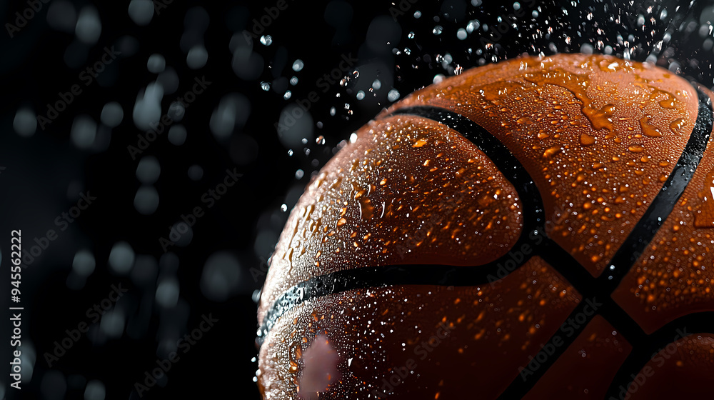 Wall mural basketball abstract background with water splash