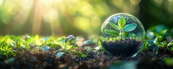 Eco-friendly economy, sustainable technology, green solutions, digital future