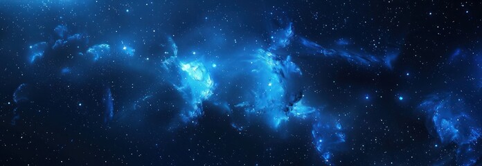 Cosmic Nebula: A Celestial Tapestry of Blue