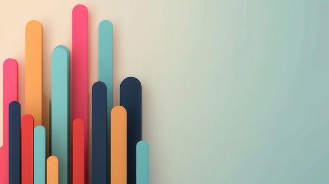 Stock market trading capital allocation flat design, side view, investment theme, animation, Triadic Color Scheme