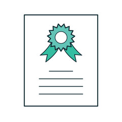 Certificate diploma document icon symbol logo