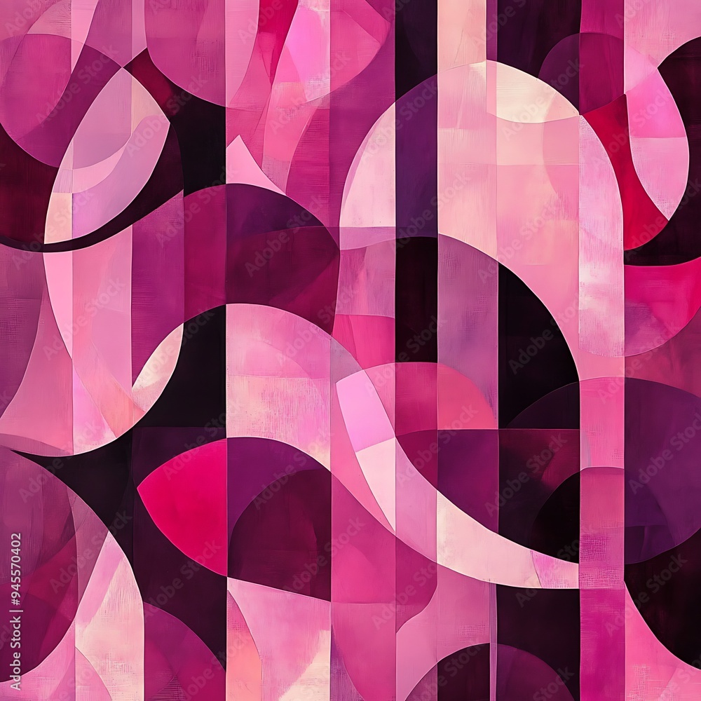 Wall mural abstract pink black background with lines