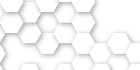 White fresh 3d blocks of hexagon with empty background AI vector format desktop wallpaper 