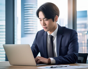 Fototapeta premium オフィスで仕事をする男性