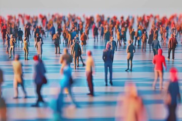 Crowds of people Crowds of people, 3D generated image.