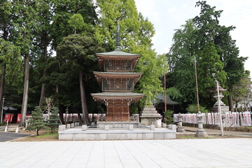 A Japanese temple : a scene of the precincts of Myogon-ji Temple in Toyokawa City in Aichi Prefecture　日本のお寺：愛知県豊川市にある妙厳寺の境内風景