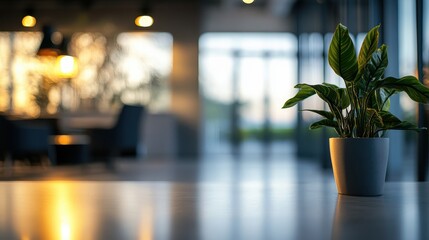 Plant in a Modern Office