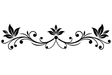 elegant floral vector ornamental dividers on white background 