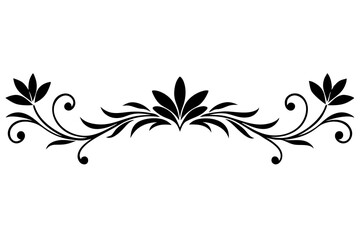 elegant floral vector ornamental dividers on white background 