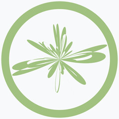 A small plant or sapling symbolizes ecology and environment, a nature reserve, a national park and a symbol of forest conservation.