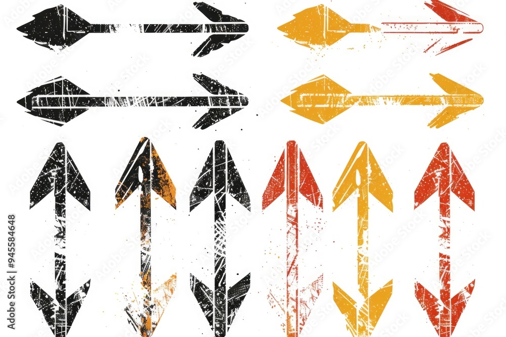 Poster A collection of colorful arrows with varying shapes and sizes