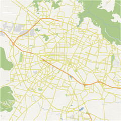 Fototapeta premium Road map of Guadalajara in Mexico. Contains layered vector with roads water, parks, etc.