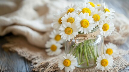 Blooming Cheer: Closeup of Daisy Flowers nestled in Ice Cream Cone