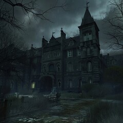 Obraz premium Haunted Manor Echoes of the Past