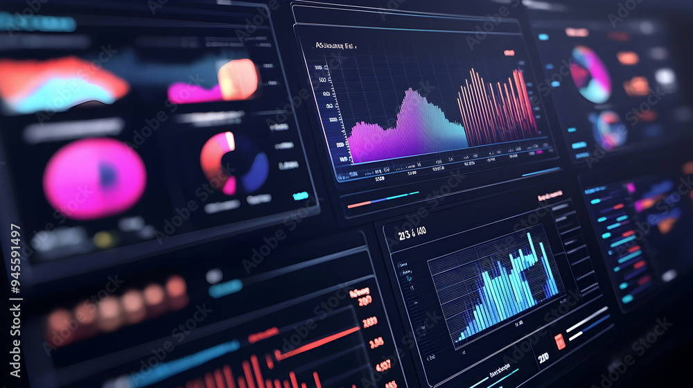 Poster kpi business analytics data dashboard