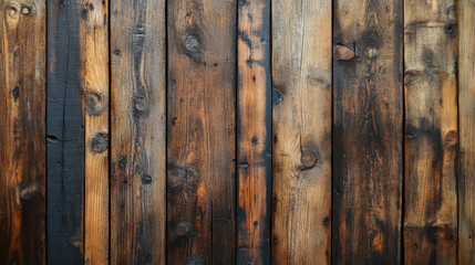 Obraz premium Close-up of rustic wooden planks with natural textures and grains, perfect for backgrounds, projects, and design elements.