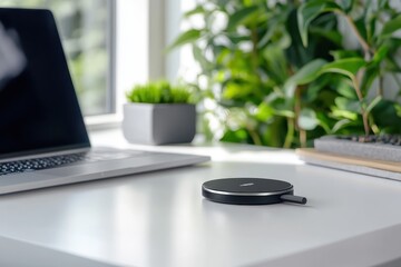 Wireless Charger on a Modern Desk