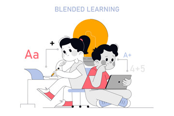 education. Flat Vector Illustration