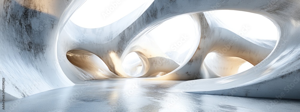 Poster 3d rendering of abstract architectural design