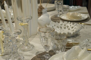 table set for a wedding reception