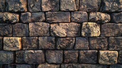 Fototapeta premium 3D rendering of a fragment of a brick wall