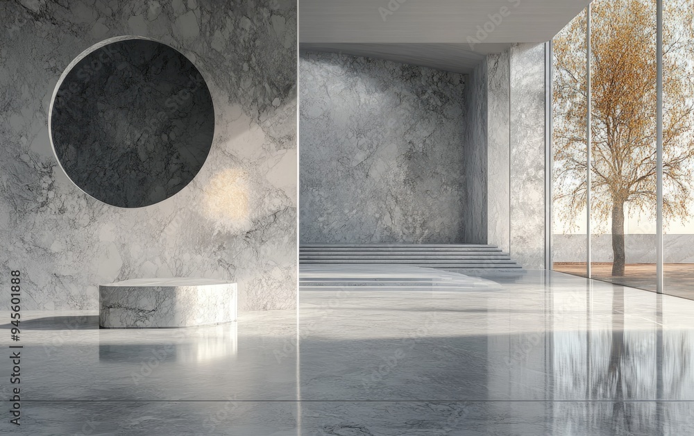 Poster high resolution 3d rendering of large marble textures
