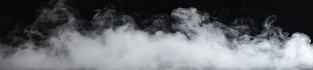 Abstract twisted smoke forming intricate patterns on a black background, adding a surreal touch to designs.
