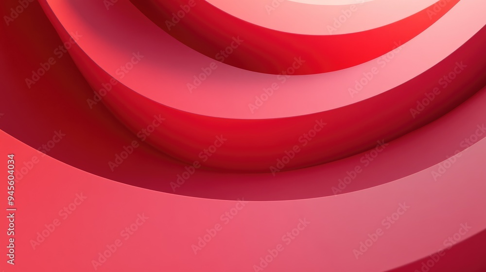 Fototapete 3D rendering of an abstract luxury soft red background suitable for a Christmas or Valentine s layout design featuring a smooth circle gradient for use in business reports or web templates