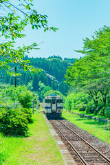 Naklejka premium 故郷へと続く線路