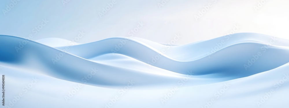 Aufkleber 3D rendering of an abstract blue background featuring white and snow layout design suitable for Christmas themes with a smooth circle gradient color ideal for business reports and web templates