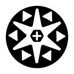 A filled style icon of talisman symbol 