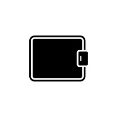 Money Wallet, Digital Purse Solid Flat Vector Icon Isolated on White Background.