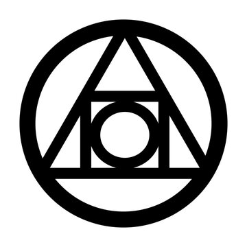 A glyph style icon of seal of light symbol 