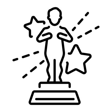 recommend clip art: Movie award icon in line style 