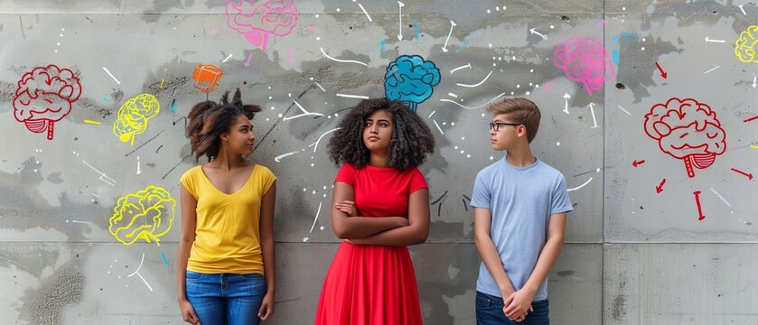 Breaking Barriers: African American Girl, Girl in Red Dress, Female College Student, and Guy Collabo