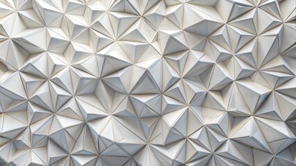White low poly background texture. 3d rendering.