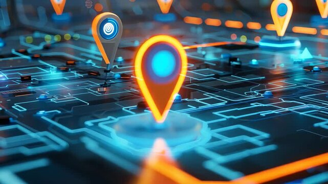A detailed close-up of a map adorned with colorful pins marks various locations, highlighting key destinations and points of interest for future exploration.