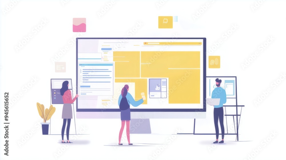 Poster Website designer Creative planning application development draft sketch drawing template layout framework design studio . User experience design https www. Web page design concept