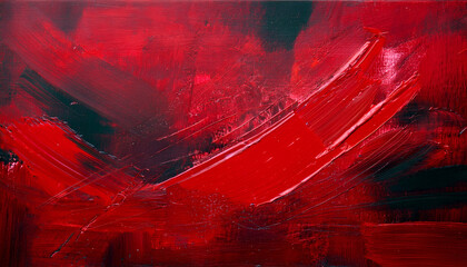 Dynamic texture red wall  abstract painting wallpaper red poster red art red paint with contrasting black accents wall background 