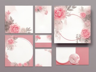 flower card, invitation to wedding, celebration, letterhead with flowers , in watercolor style