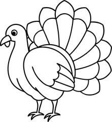Friendly turkey holding a sign that says Happy Thanksgiving
