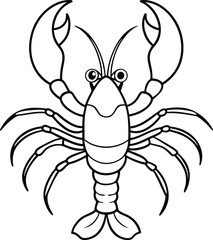 Creative coloring fun with a lobster character for kids
