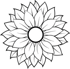 A delightful coloring book showcasing sunflowers with oversized centers great for little artists to enjoy

