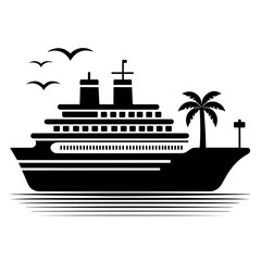 Obraz premium vector icon of a cruise ship 