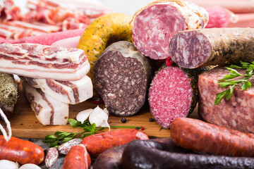 Tasty meat and sausage products