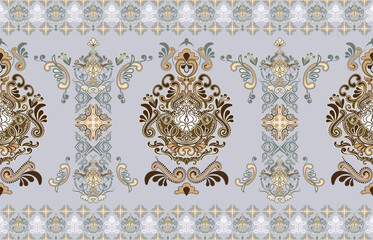 Fabric Pattern_A56;Elegant Baroque Floral Pattern