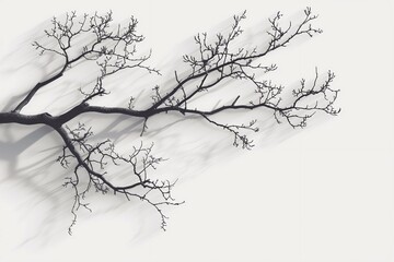 Obraz premium branch of a tree in whute background