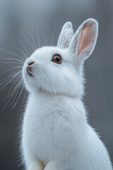 Obraz premium Rabbit on a white canvas,
