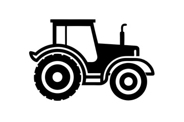 Tractor silhouette vector illustration isolated on a white background